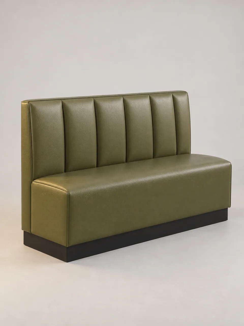 Olive Low-Back Channel Booth