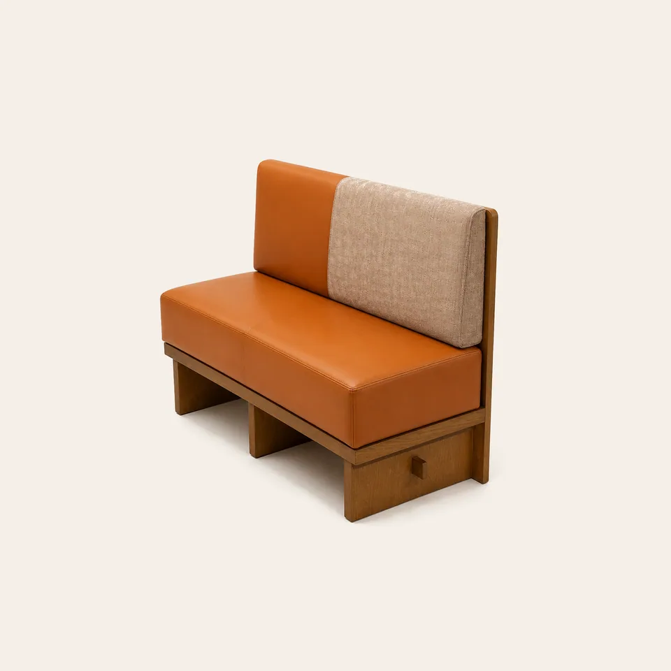 Sunset Two-Tone Oak Booth