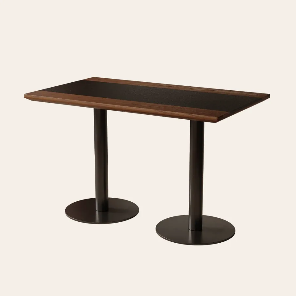 Twin Disc Booth Table
